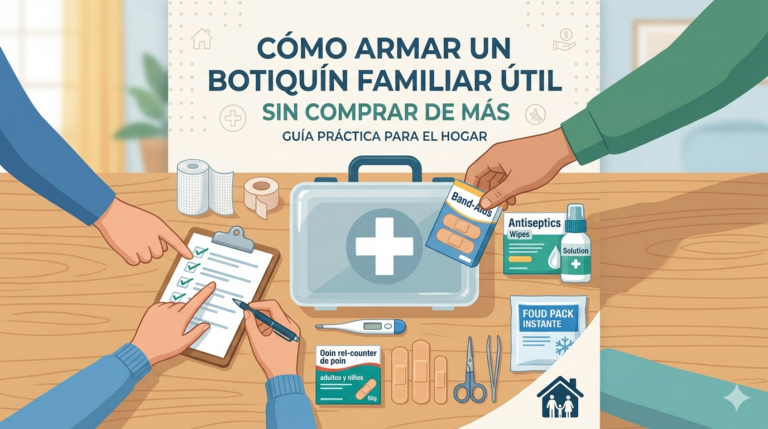 Cómo armar un botiquín familiar útil sin comprar de más