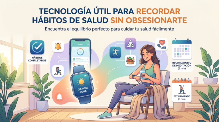 Tecnología útil para recordar hábitos de salud sin obsesionarte