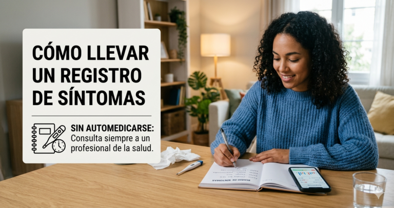 Cómo llevar un registro de síntomas sin automedicarse