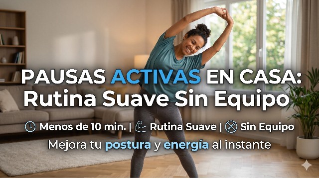 Pausas activas en casa: rutina suave sin equipo
